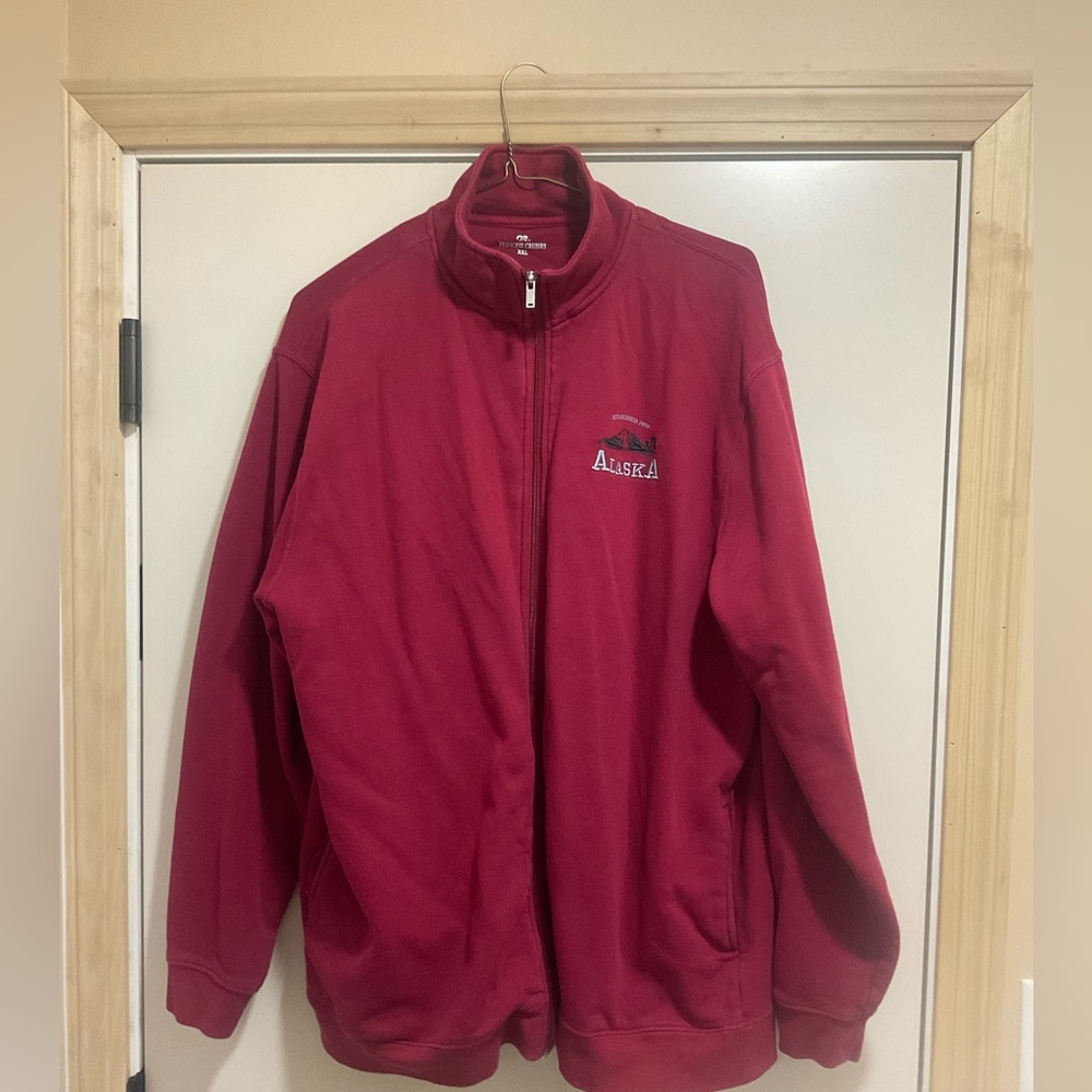 Beautiful Princess Cruise Line Alaska Red Sweatshirt Jacket in SZ XXL
